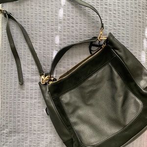 Black Leather/Suede Handbag